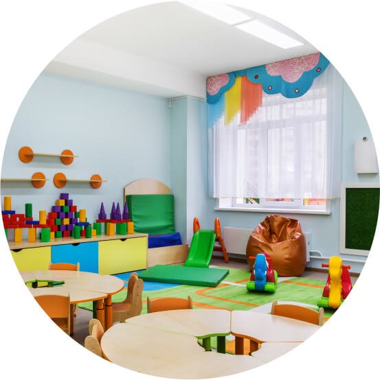Children learning and playing at daycare